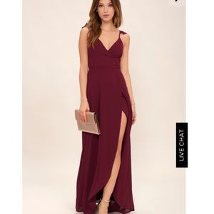 Here’s to Us Burgundy High-Low wrap dress size M